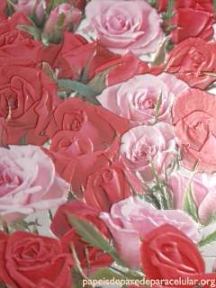Flores Vermelhas e Rosas com Efeito 3D 240x320